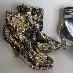 Sparkly gold new fashion gold boots